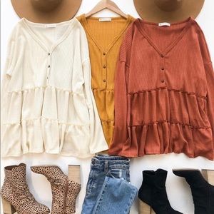 Off white tiered top